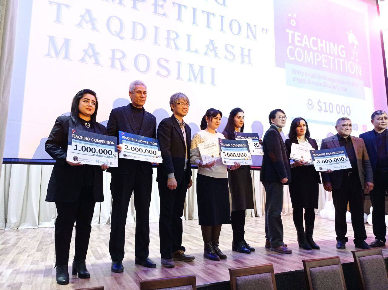 Samarqandda “Teaching Competition” tanlovi gʻoliblarini taqdirlash marosimi boʻlib oʻtdi